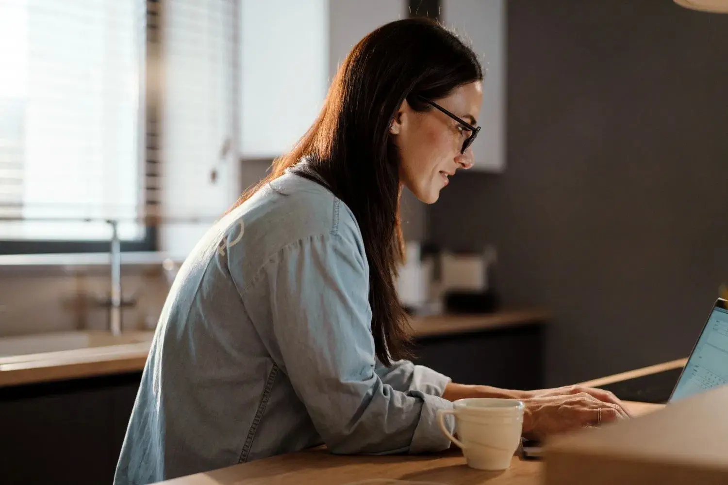 woman researching